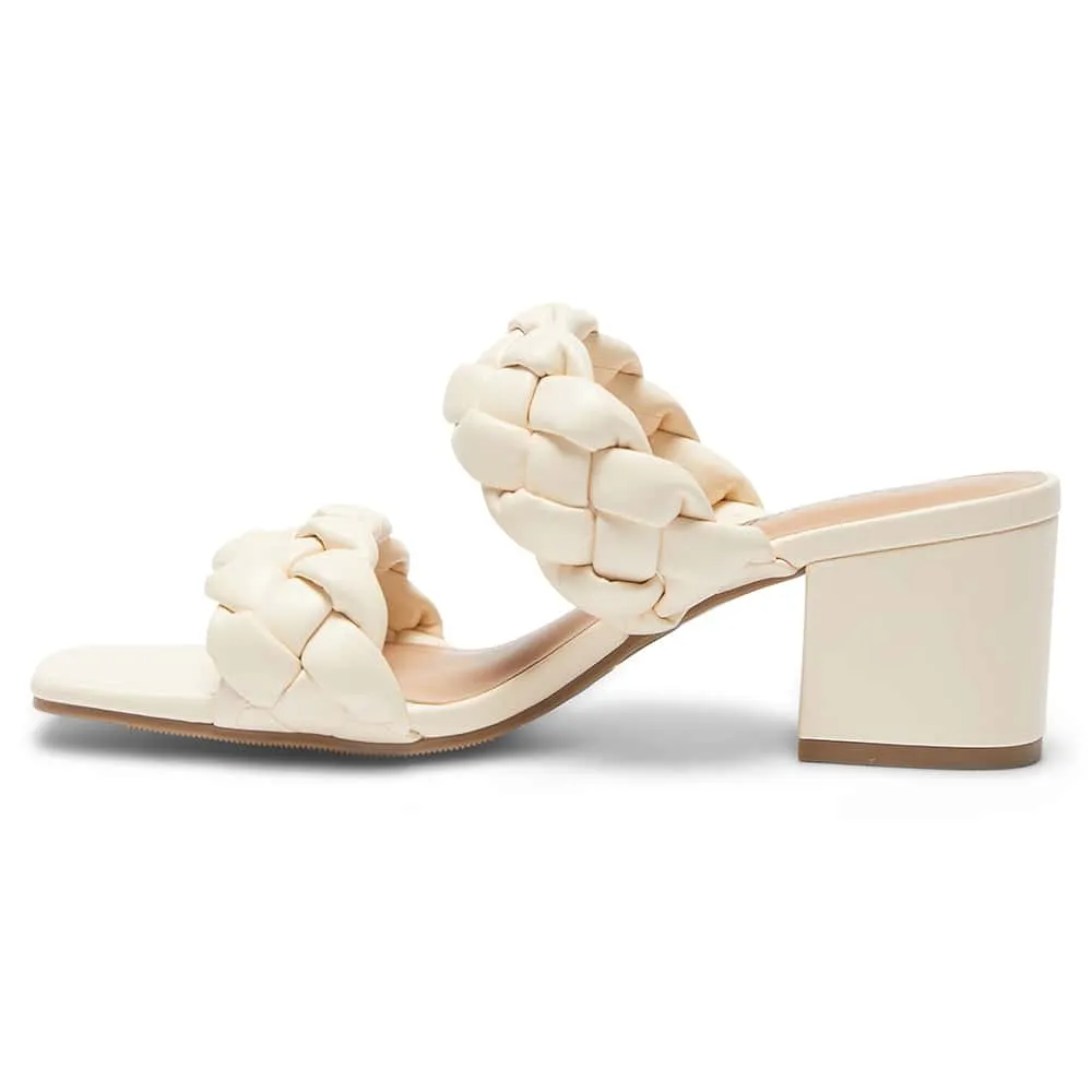 Remi Heel in Ivory Smooth
