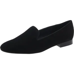 Renold Womens Block Heel Faux Suede Loafers