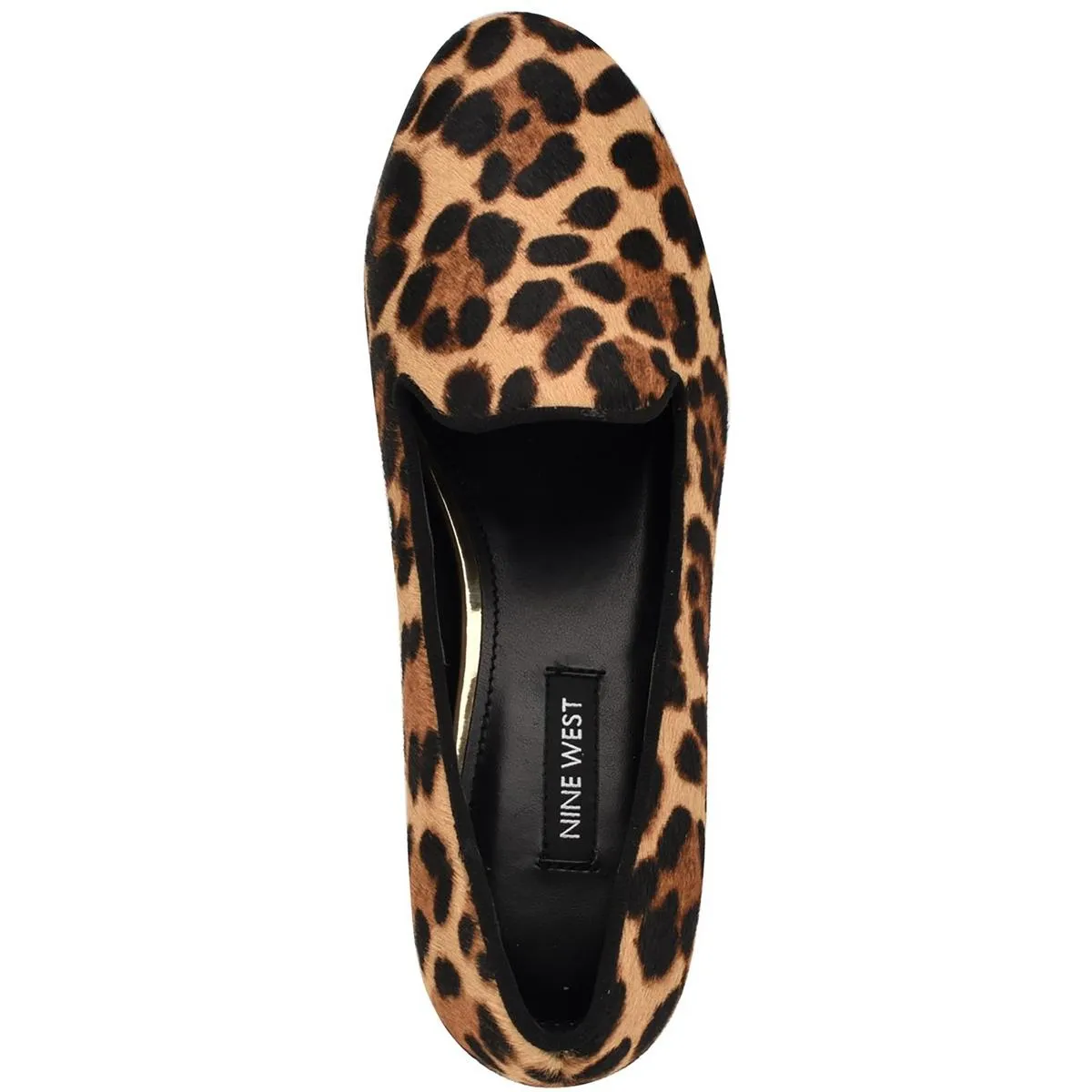 RENOLDCH Womens Animal Print Leather Loafers