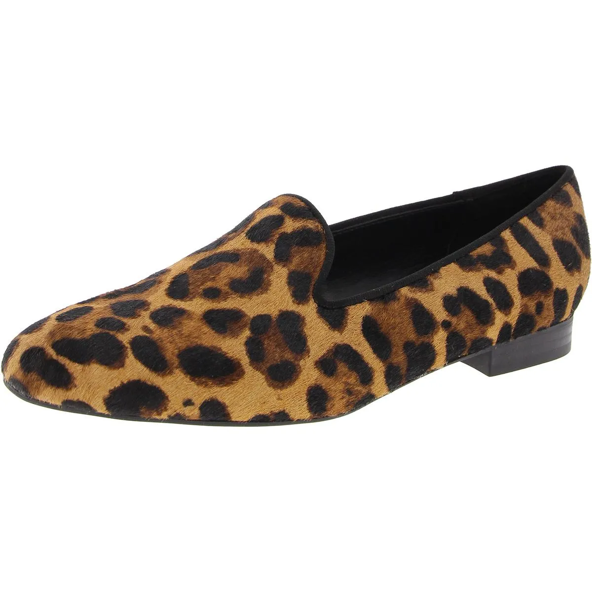 RENOLDCH Womens Animal Print Leather Loafers