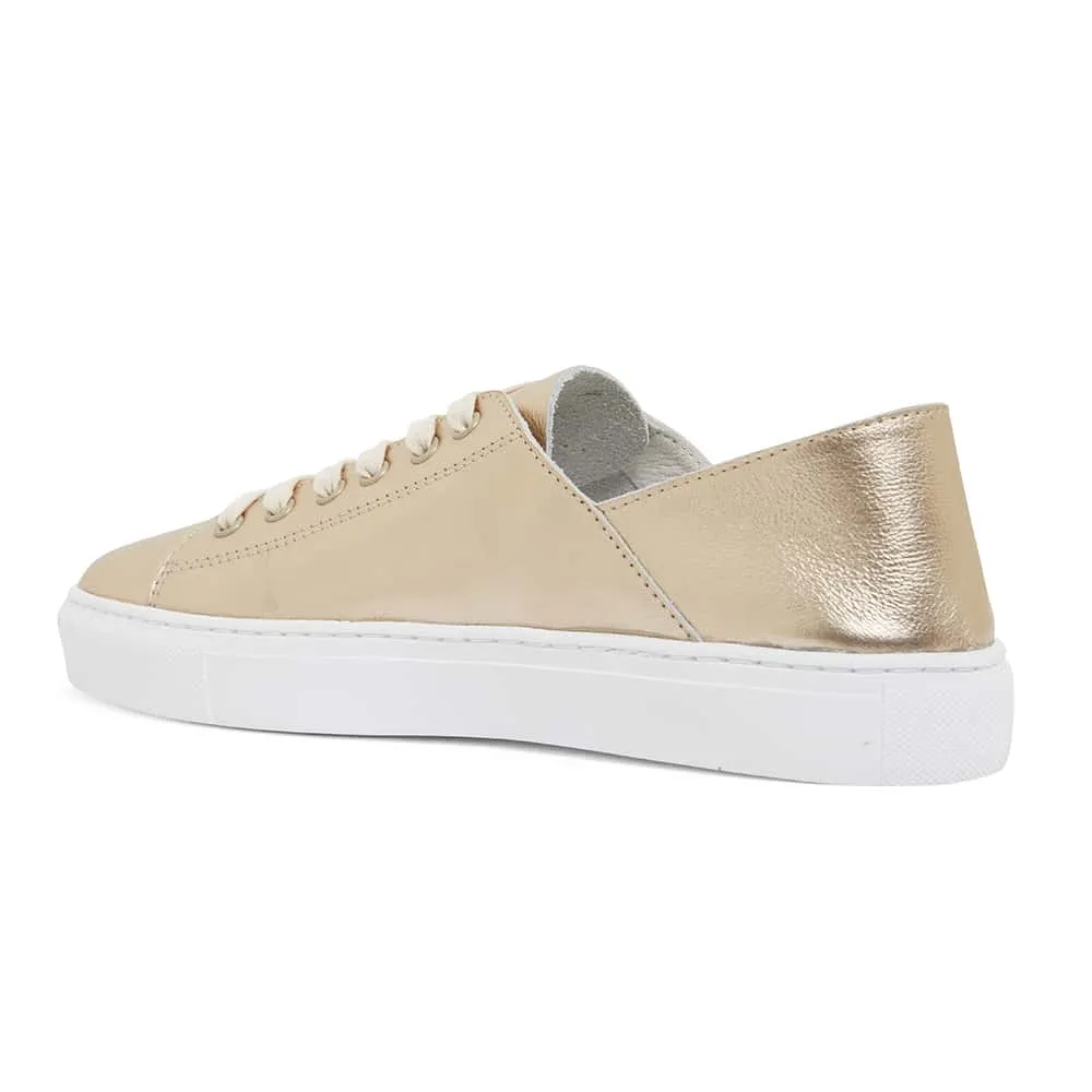 Rialto Sneaker in Soft Gold Leather