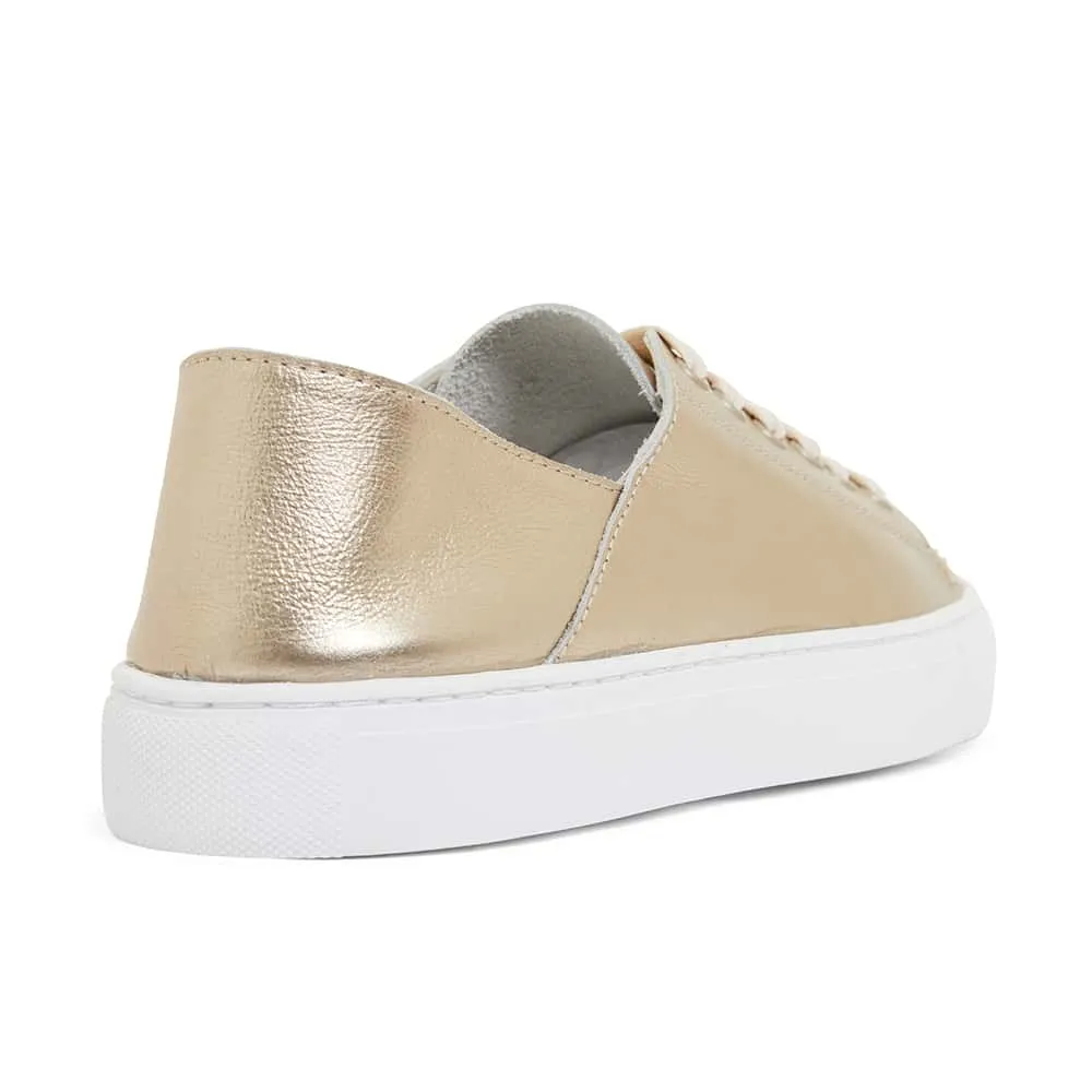 Rialto Sneaker in Soft Gold Leather
