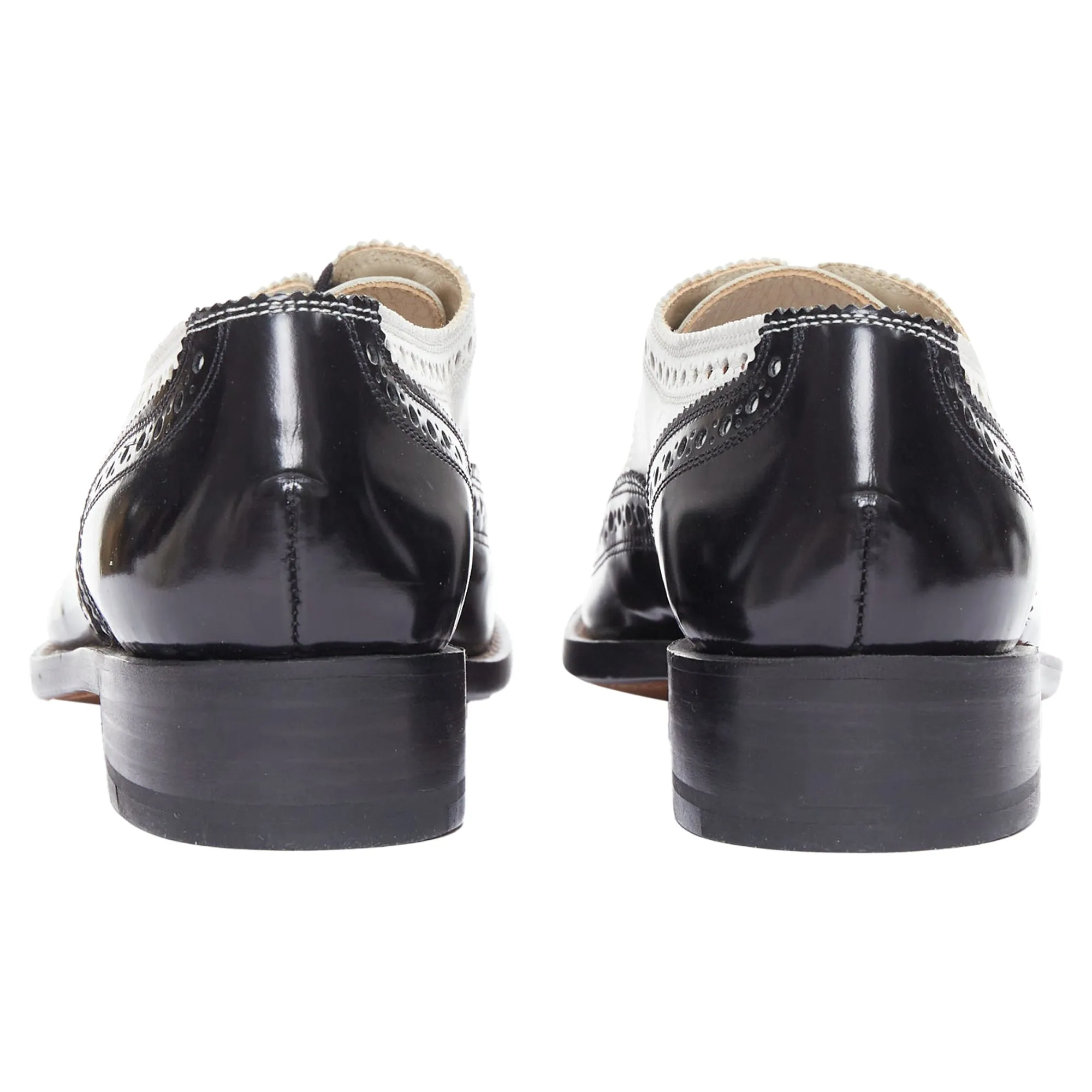 Robert Clergerie leather bicolor derby brogue