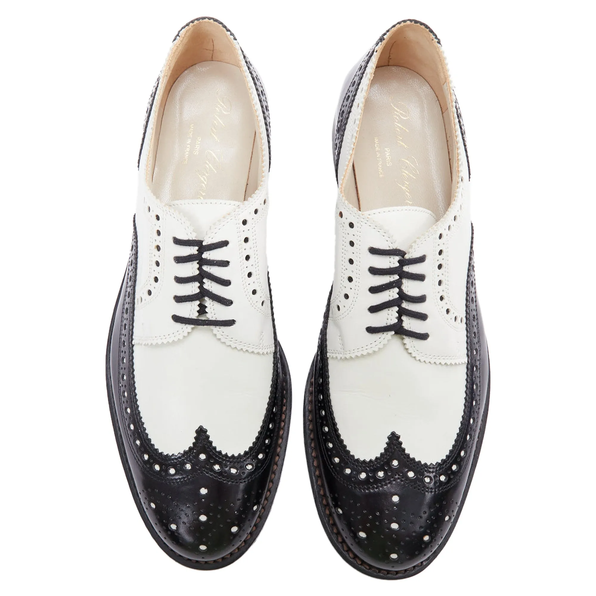 Robert Clergerie leather bicolor derby brogue