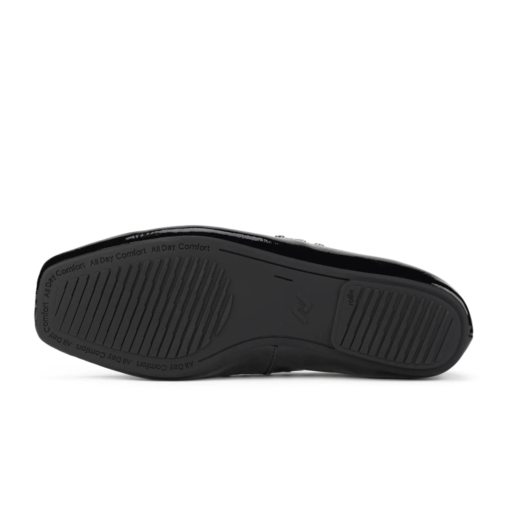 Rollie Ballet Mary Jane Stud Black Patent