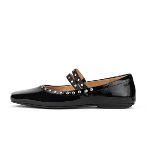 Rollie Ballet Mary Jane Stud Black Patent