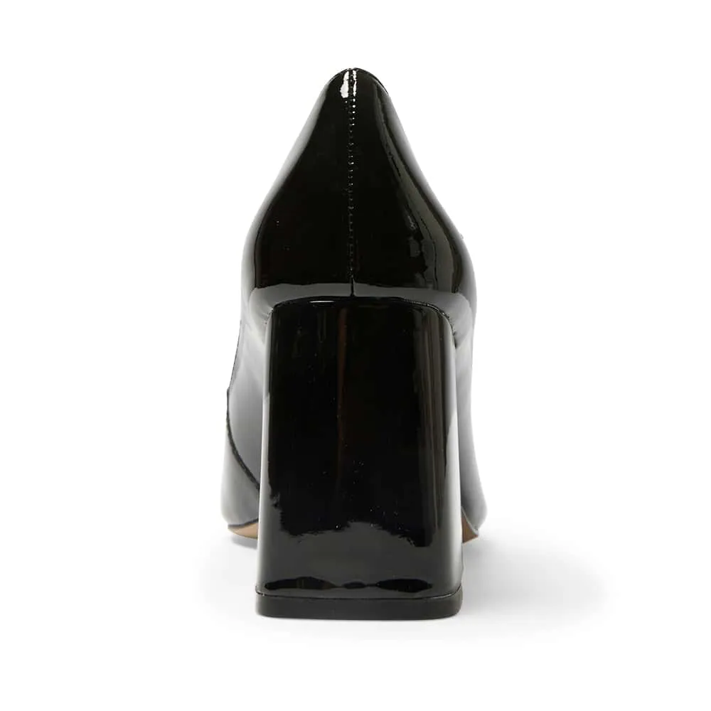 Roma Heel in Black Patent
