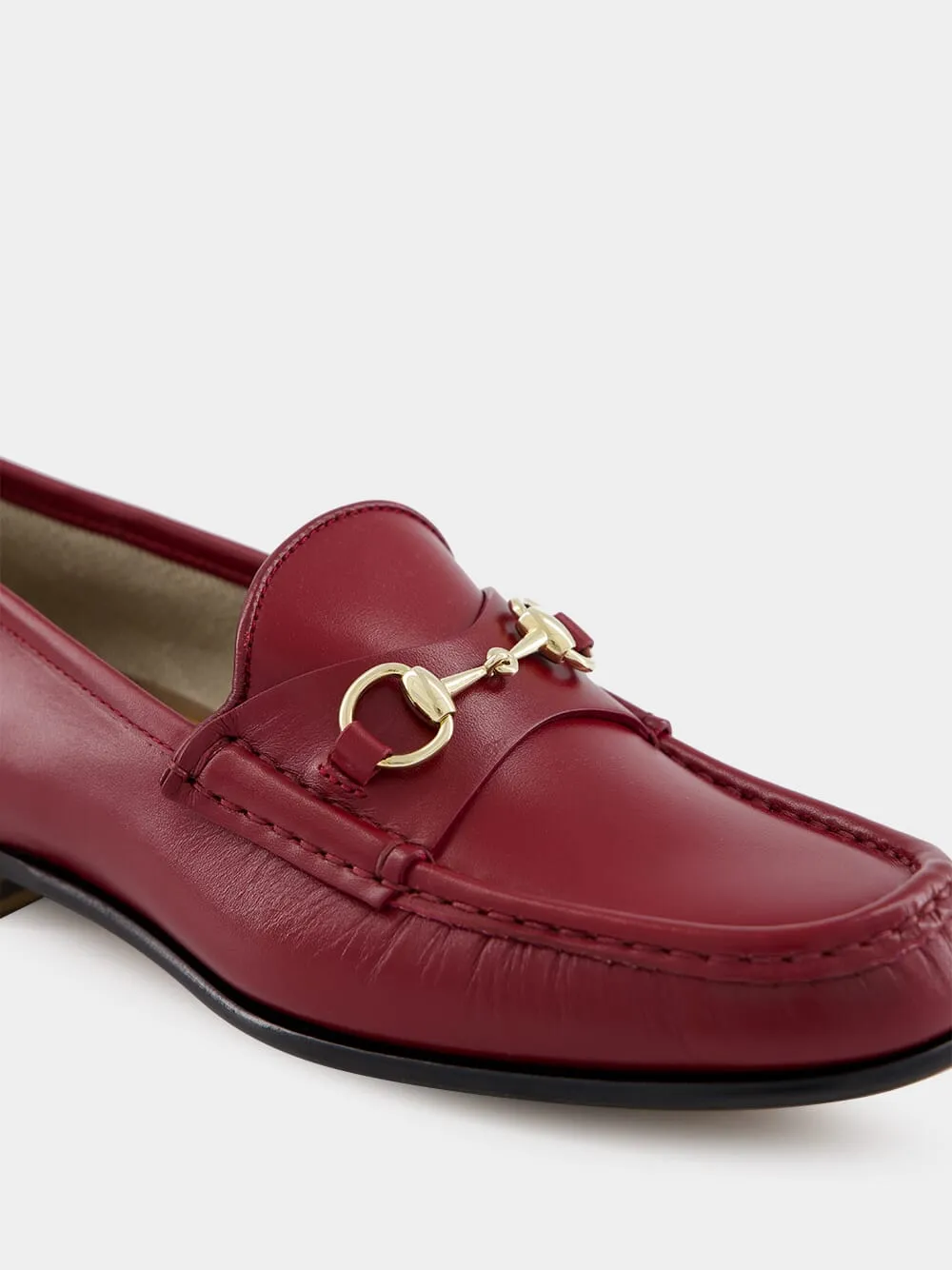 Rosso Ancora Kid Leather Loafers