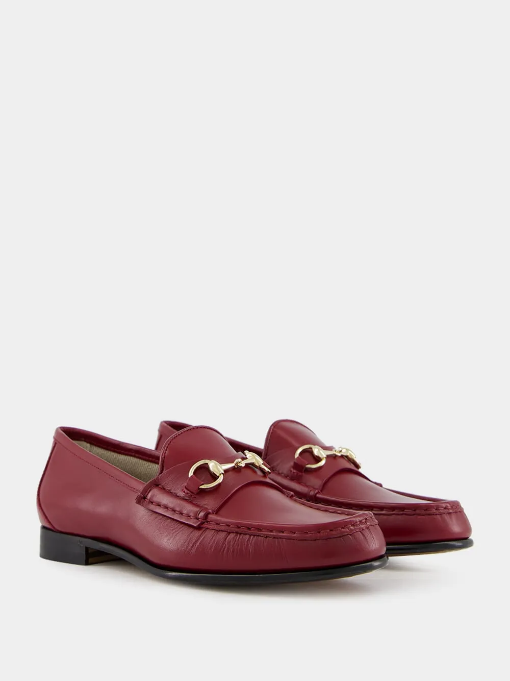 Rosso Ancora Kid Leather Loafers
