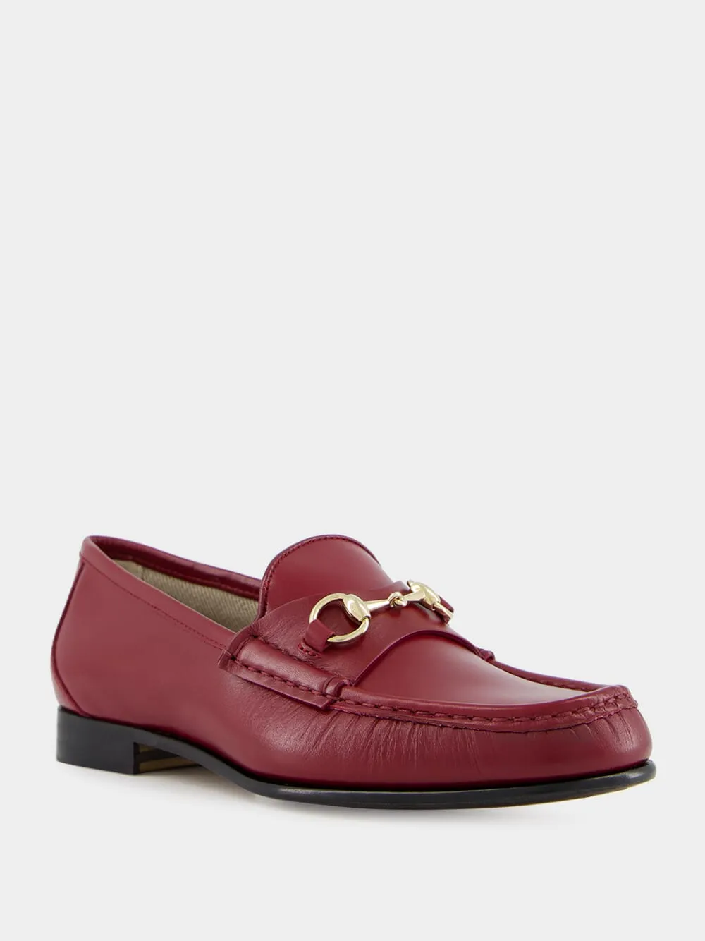 Rosso Ancora Kid Leather Loafers