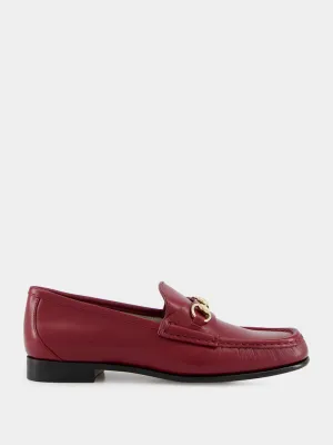 Rosso Ancora Kid Leather Loafers