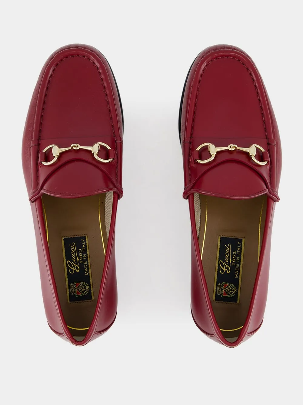 Rosso Ancora Kid Leather Loafers