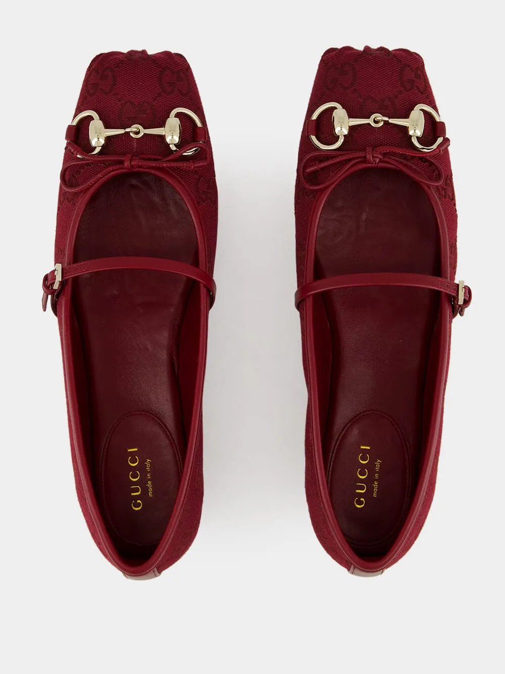 Rosso Ancora Red Horsebit Ballet Flat