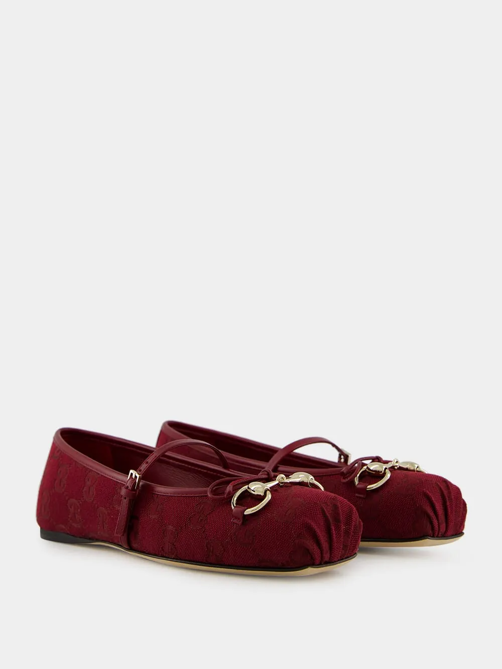 Rosso Ancora Red Horsebit Ballet Flat