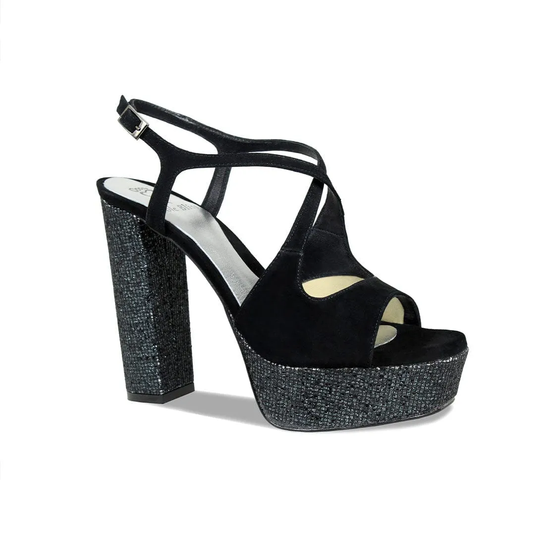 Royalty: Black Suede & Glitter