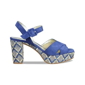 Ruby: Denim Suede & Raffia