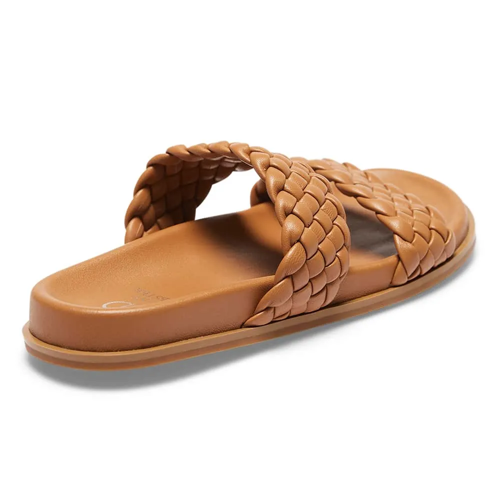 Rumour Slide in Tan Leather
