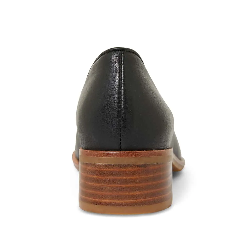 Sable Loafer in Black On Black Leather