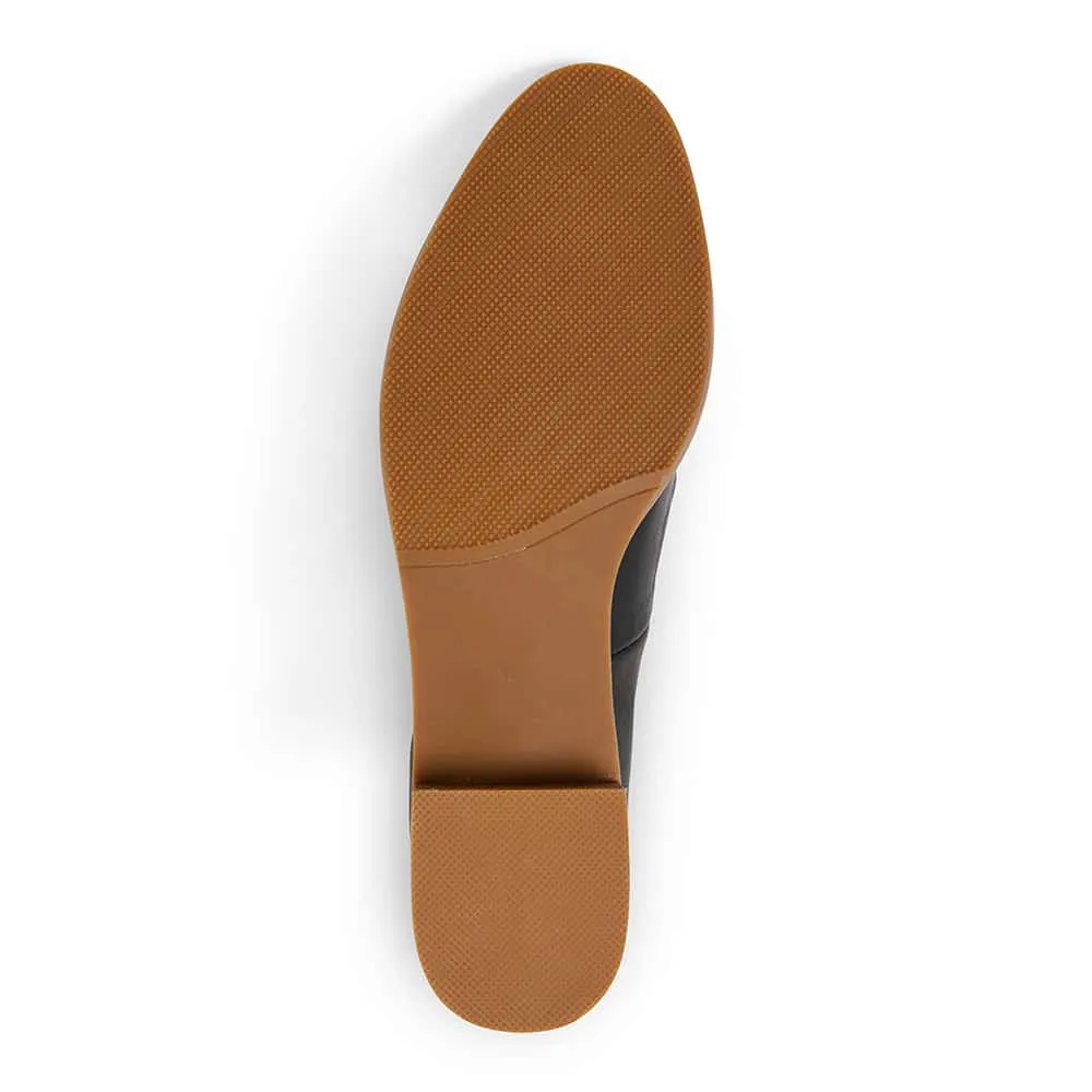 Sable Loafer in Black On Black Leather