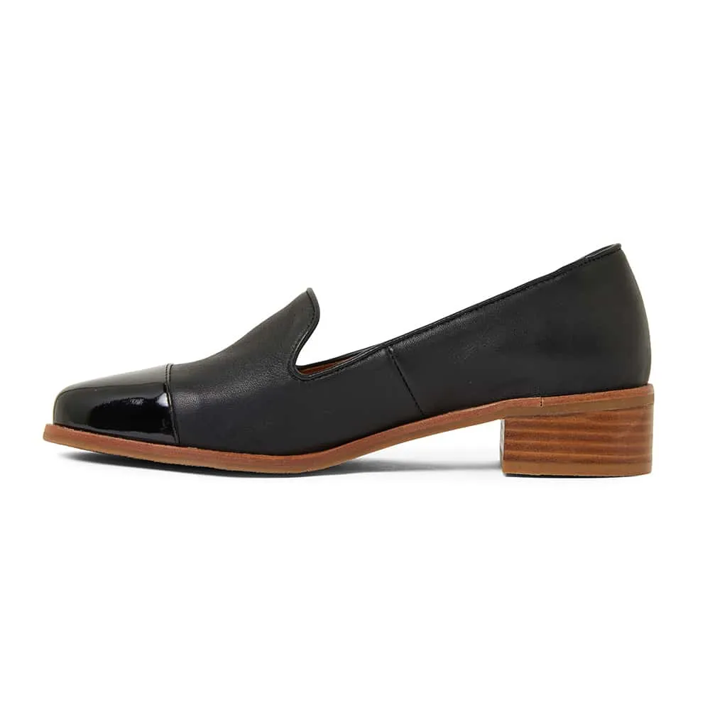 Sable Loafer in Black On Black Leather