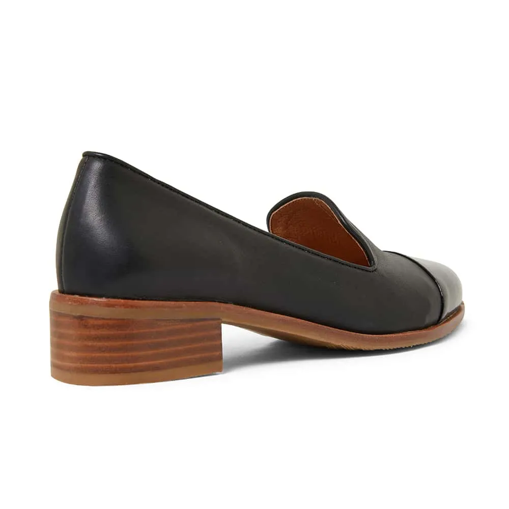 Sable Loafer in Black On Black Leather