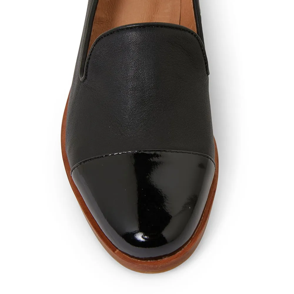 Sable Loafer in Black On Black Leather