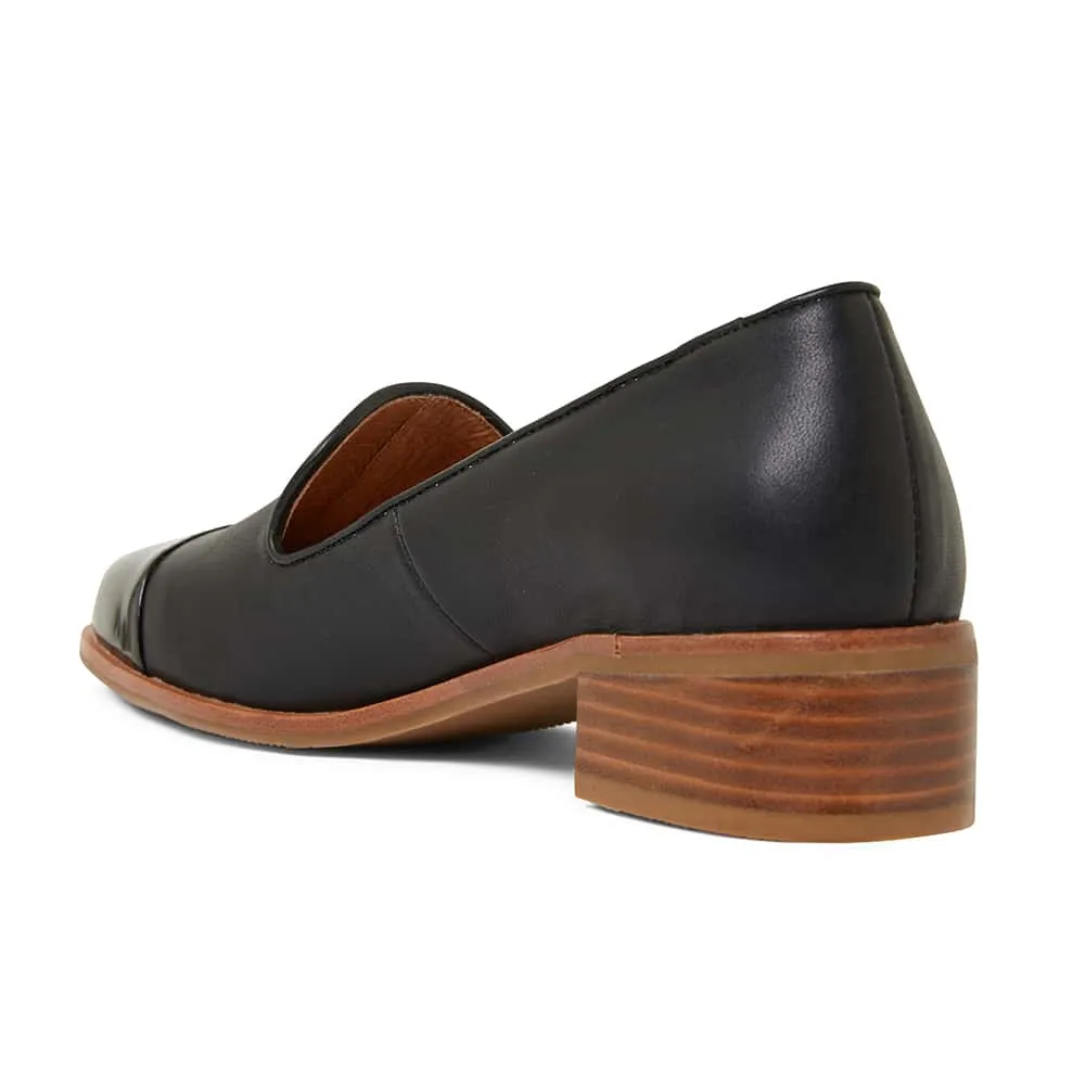 Sable Loafer in Black On Black Leather