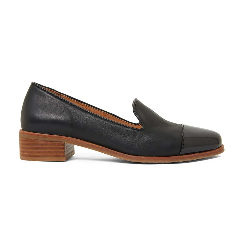Sable Loafer in Black On Black Leather