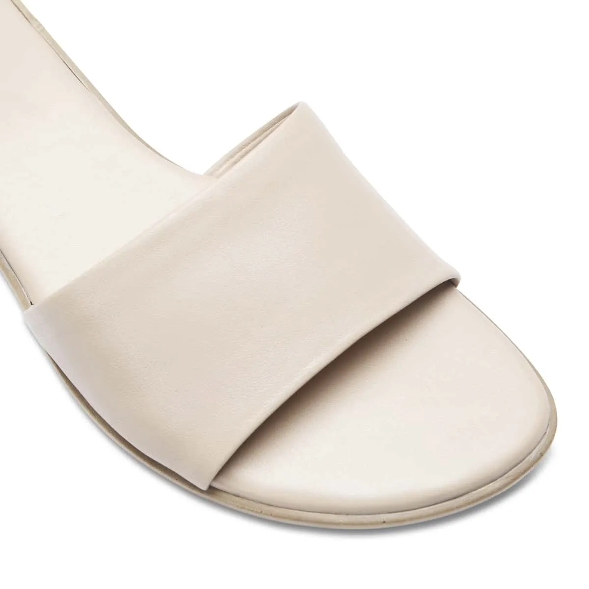 Saga Slide in Nude Leather