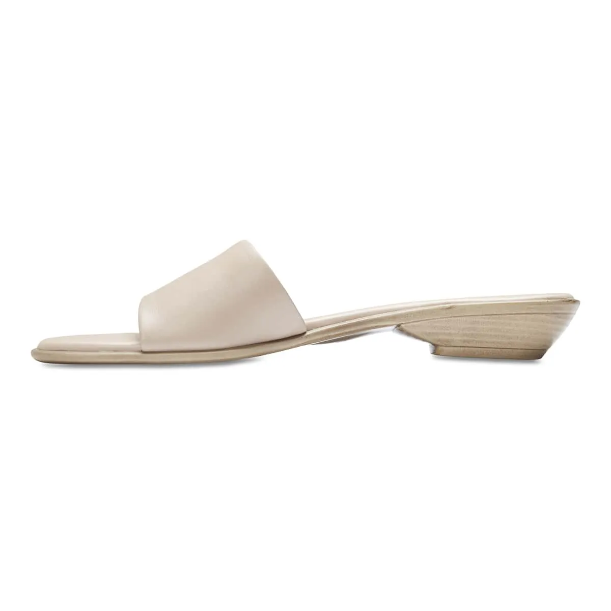 Saga Slide in Nude Leather