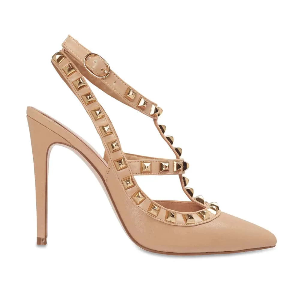 Saint Heel in Nude Leather