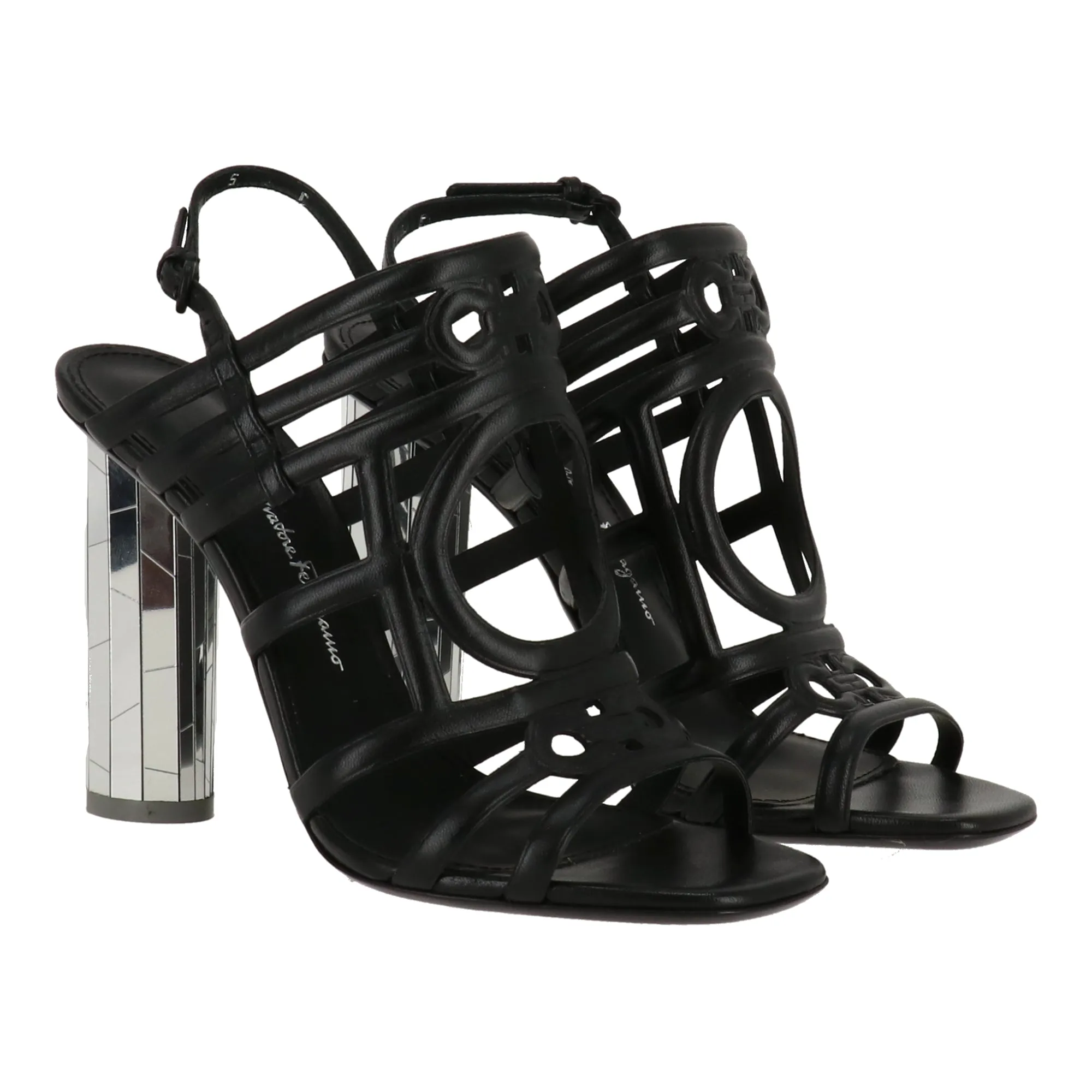 Salvatore Ferragamo Womens Black Flat