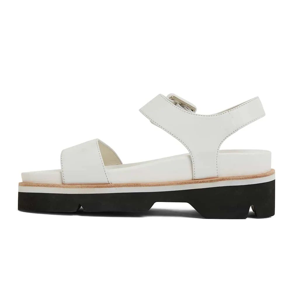 Samara Sandal in White Leather