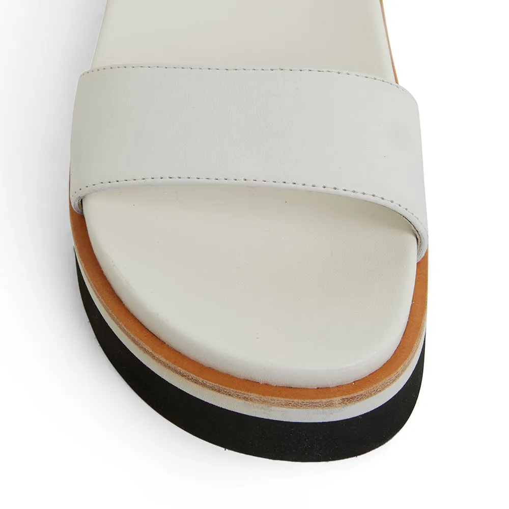 Samara Sandal in White Leather
