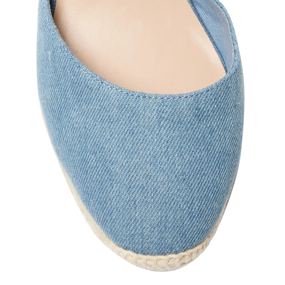 Santos Wedge in Denim