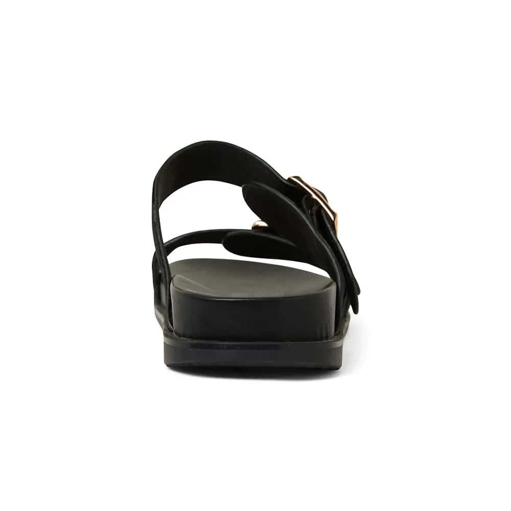 Sarina Slide in Black Pony Pony Hair