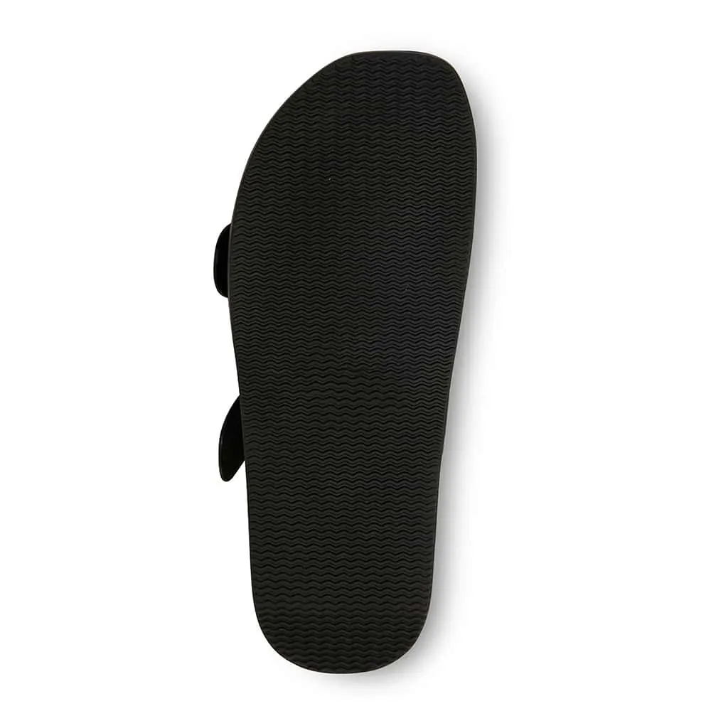 Sarina Slide in Black Pony Pony Hair