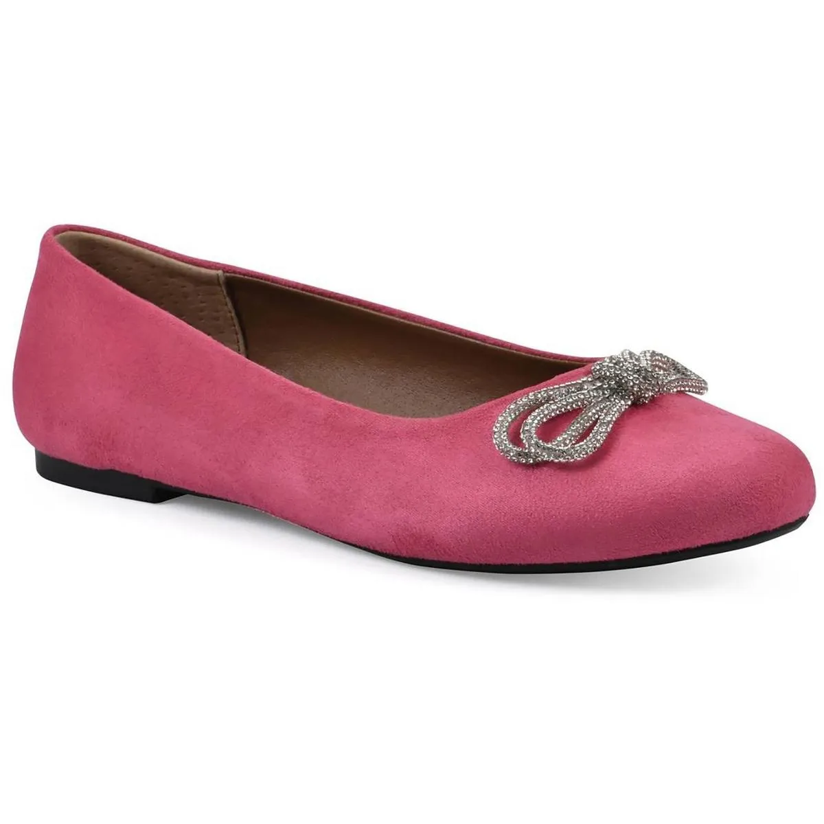 Sashimi Womens Bow Shimmer Ballet Flats