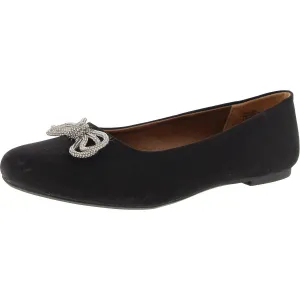 Sashimi Womens Bow Shimmer Ballet Flats