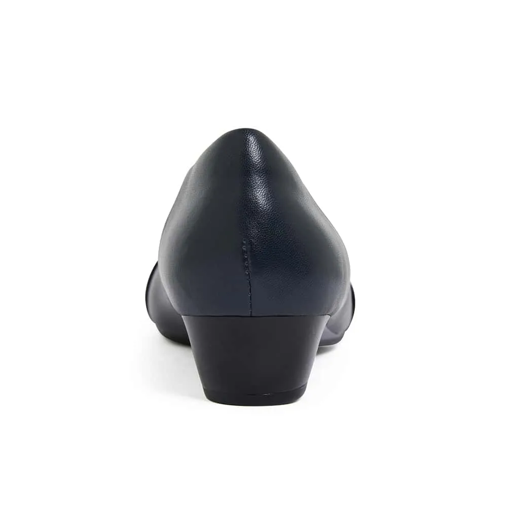 Saturn Heel in Navy Leather