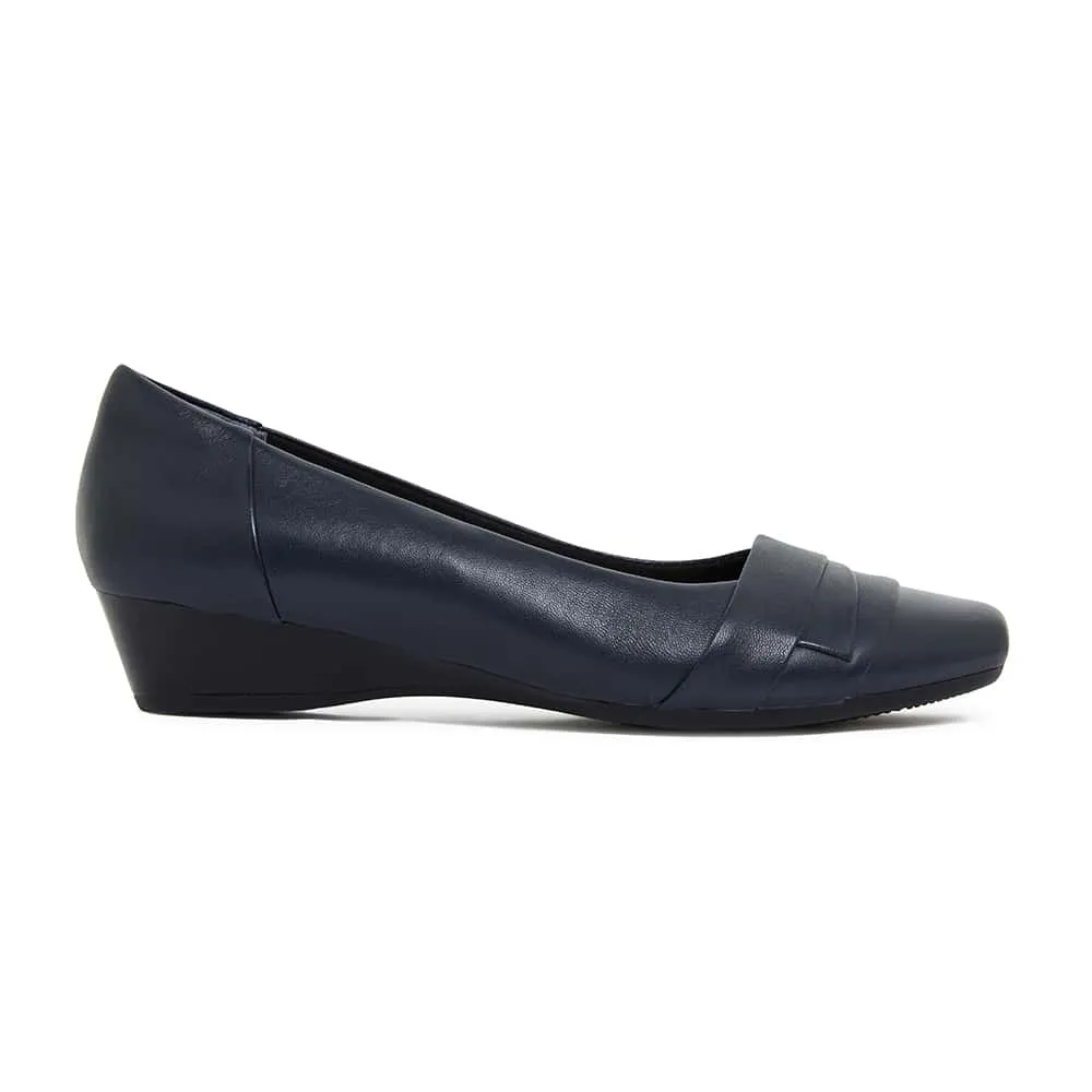 Saturn Heel in Navy Leather