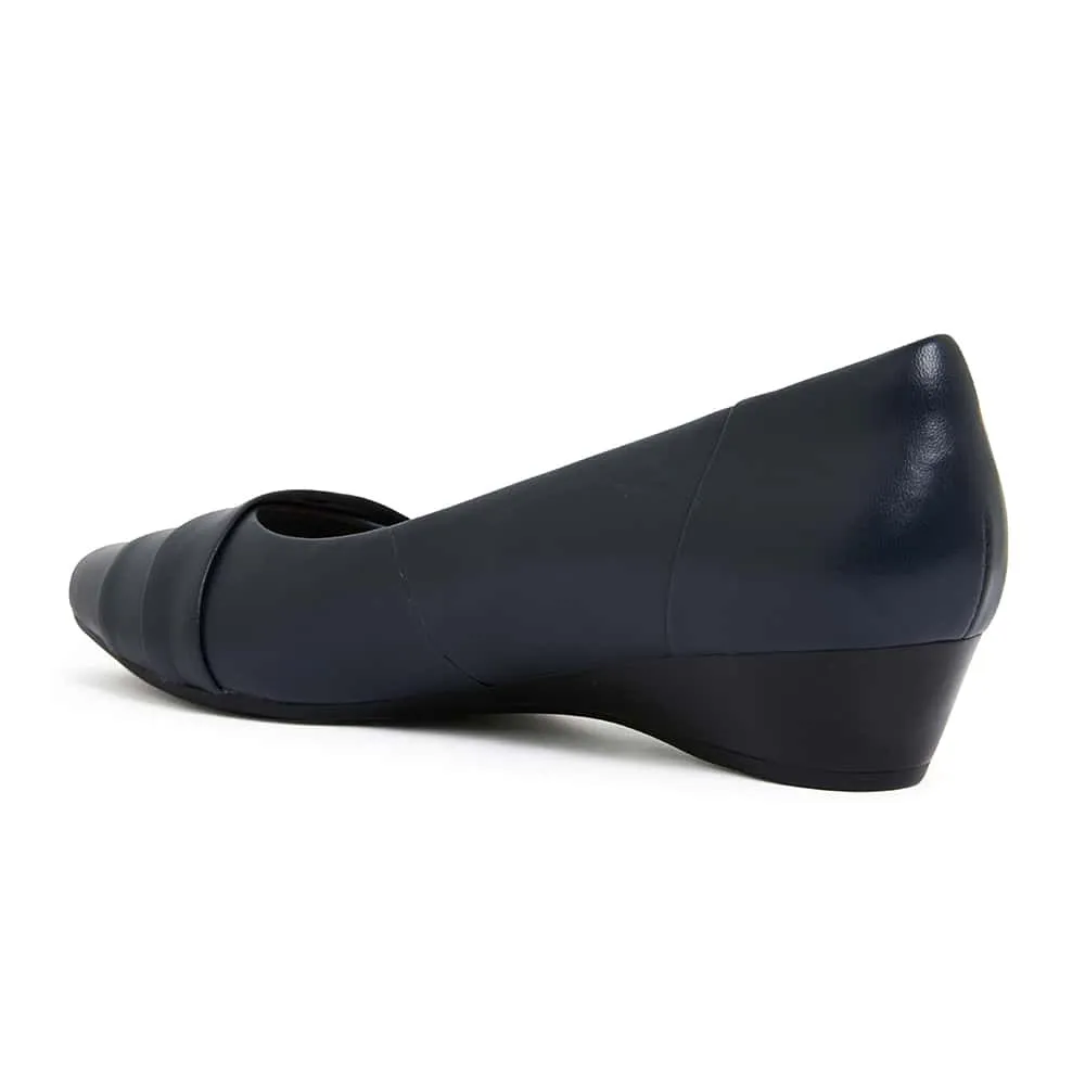 Saturn Heel in Navy Leather