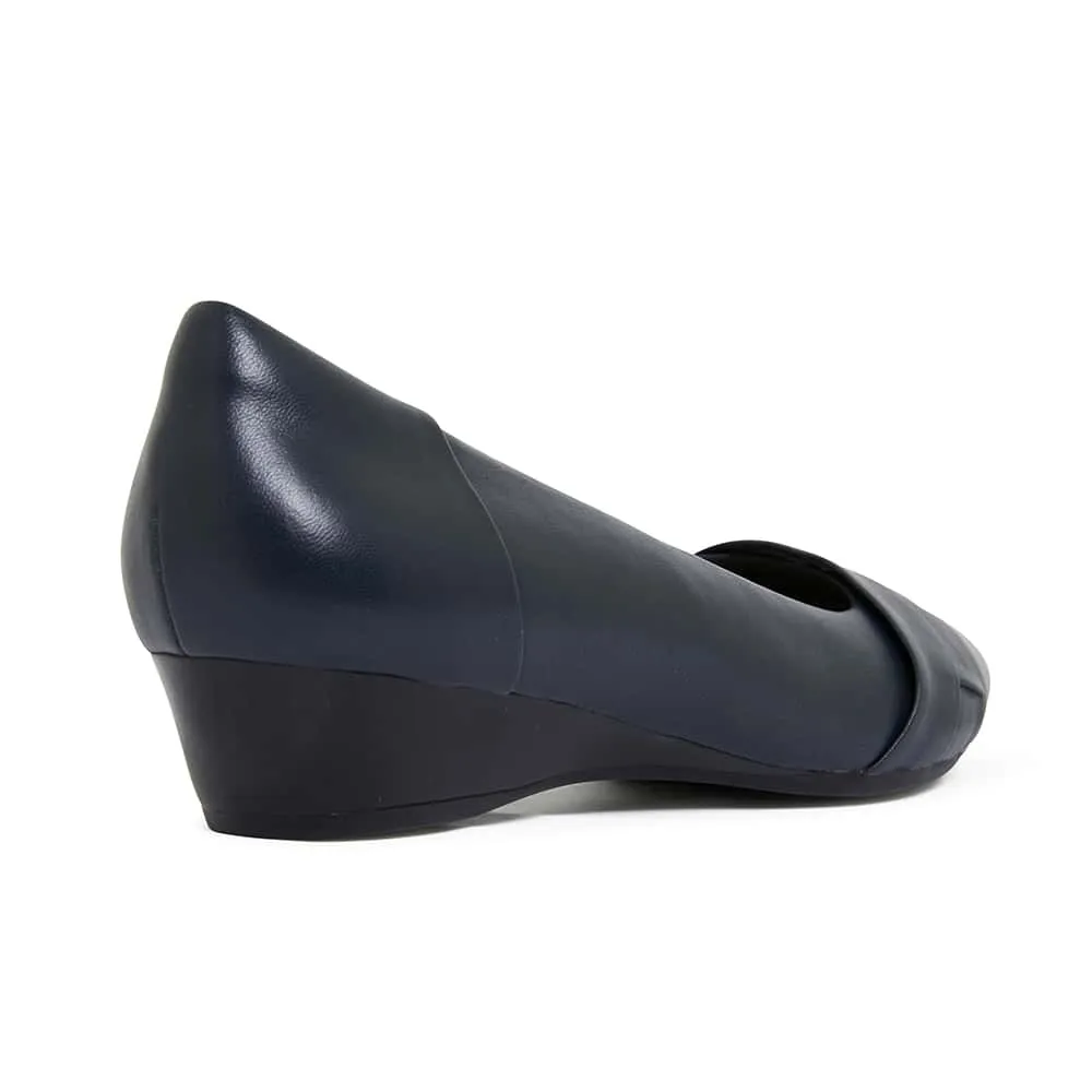 Saturn Heel in Navy Leather