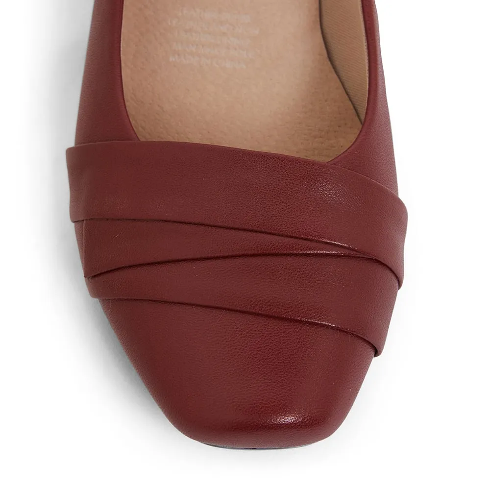 Saturn Heel in Red Leather