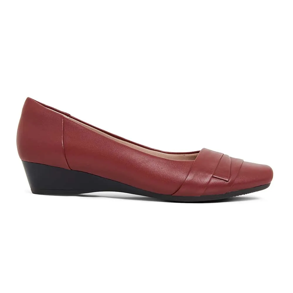 Saturn Heel in Red Leather