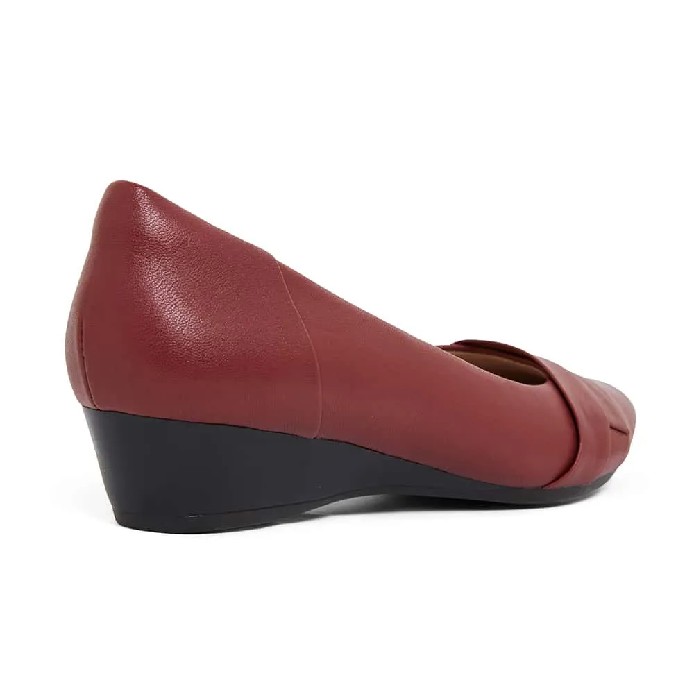 Saturn Heel in Red Leather