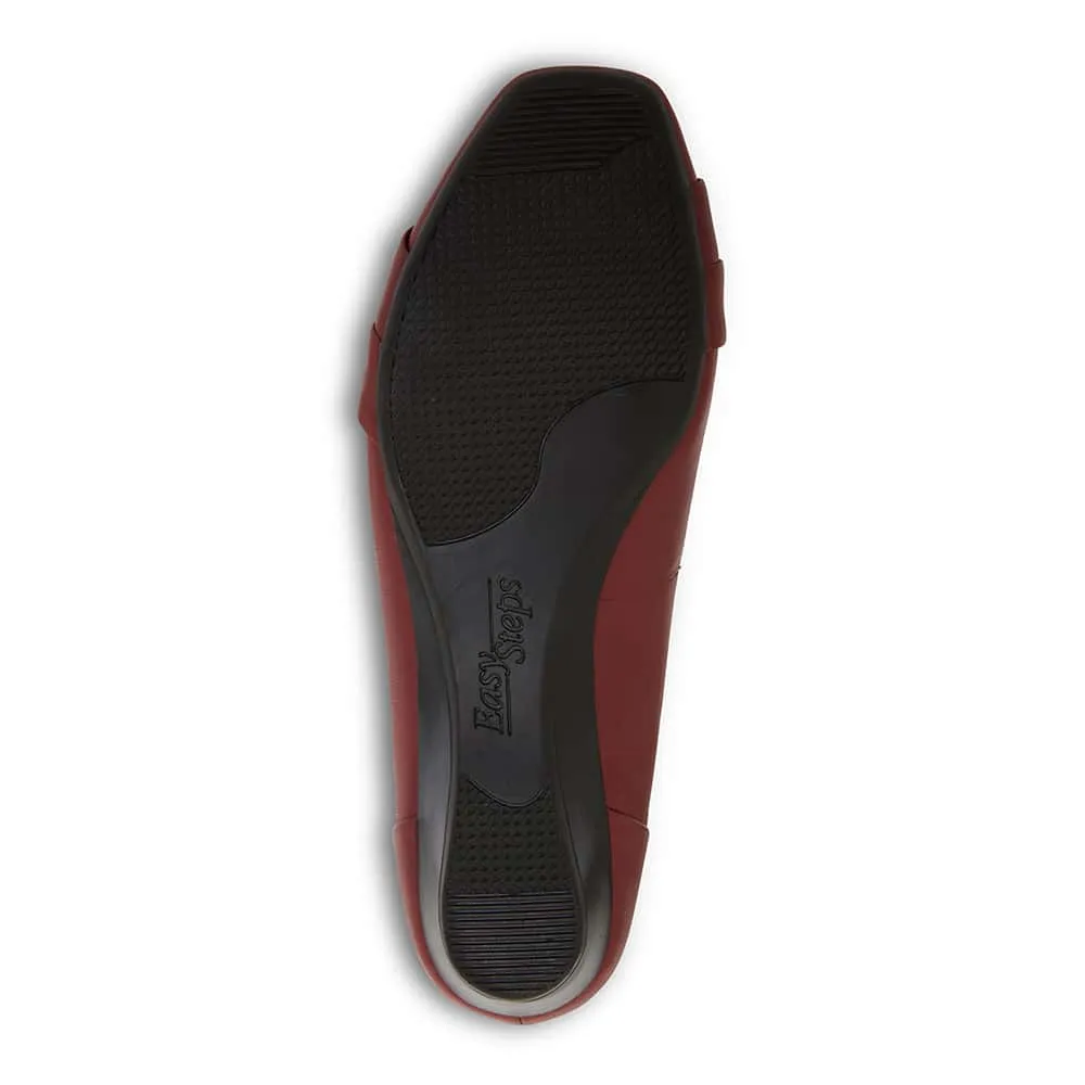 Saturn Heel in Red Leather