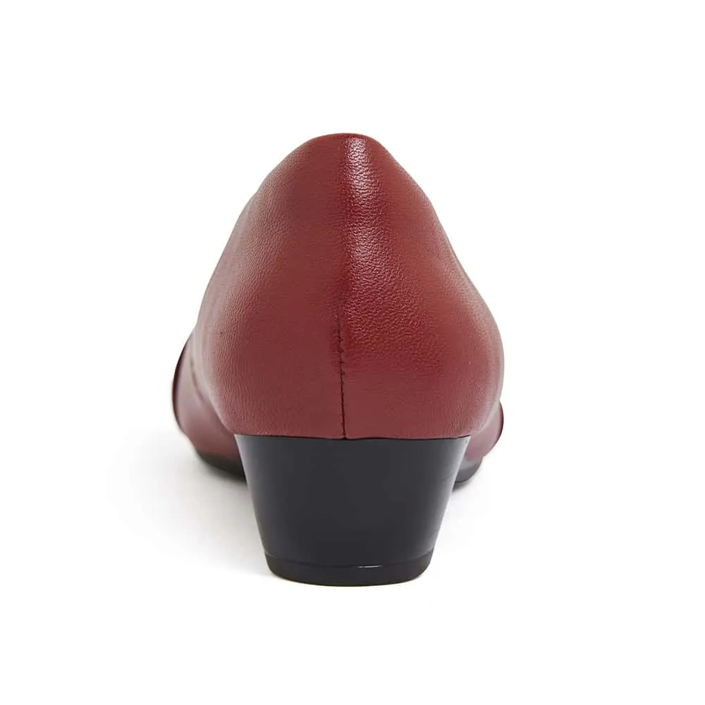 Saturn Heel in Red Leather