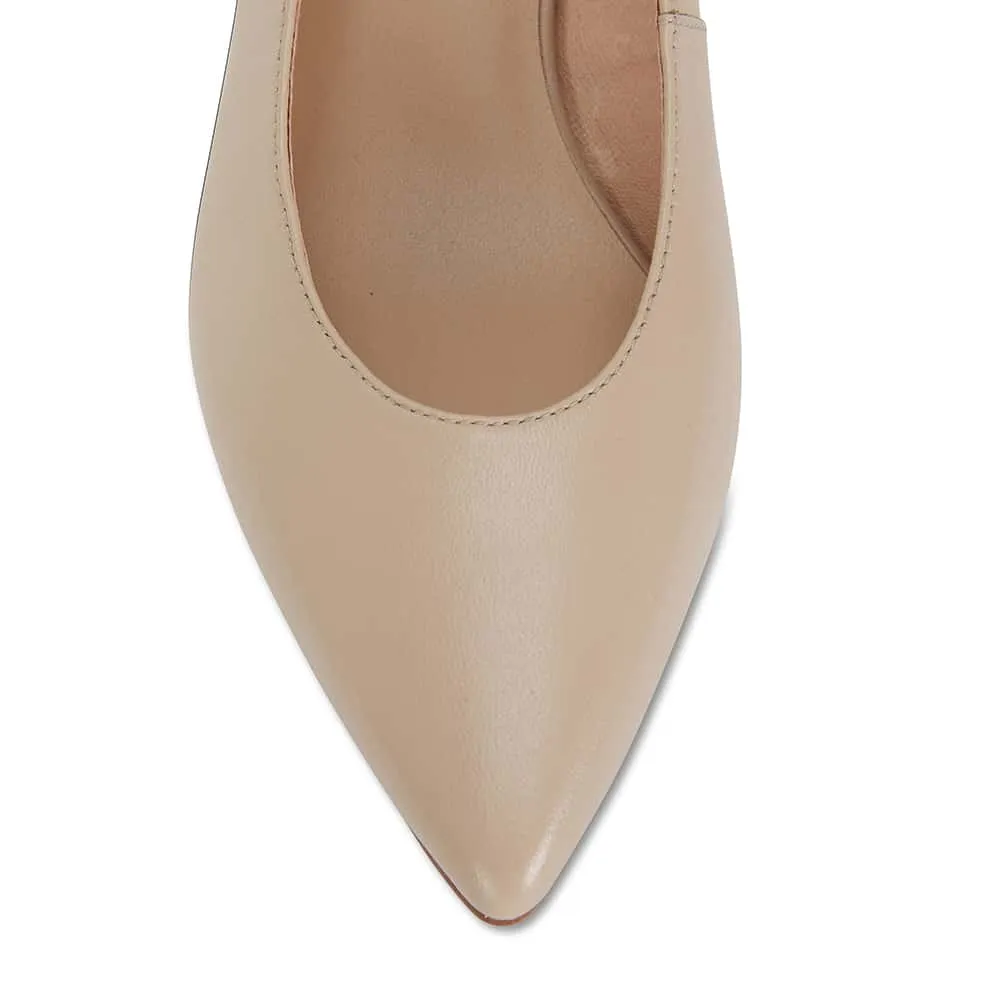 Seduce Heel in Nude Leather