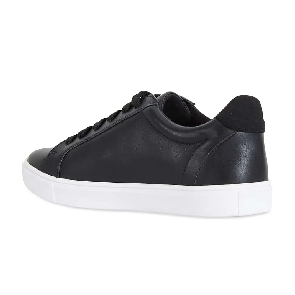 Serena Sneaker in Black Leather